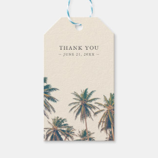 Beach Wedding Reception Palm Tree Personalised Gift Tags