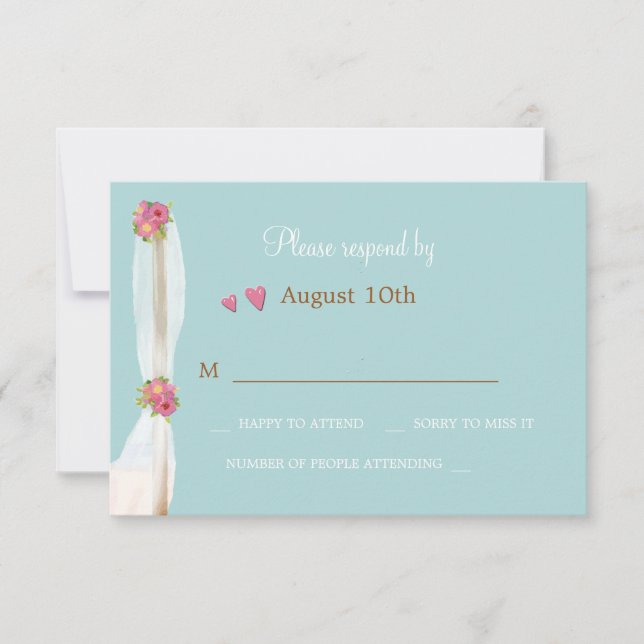 Beach Wedding Response Cards (Front)