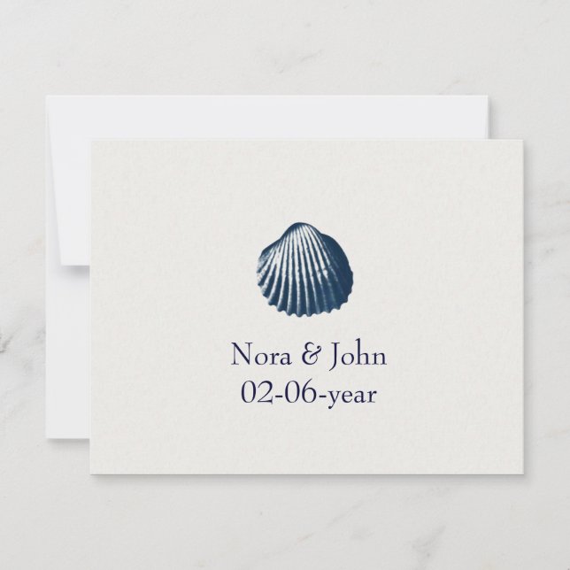 beach wedding RSVP (Front)