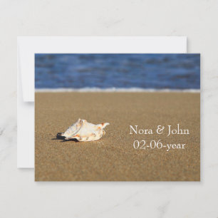beach wedding RSVP Card