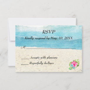 Beach Wedding RSVP Card