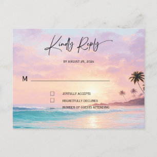 Beach Wedding RSVP cards 