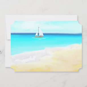 Beach Wedding- Sail boat and tropical  waters