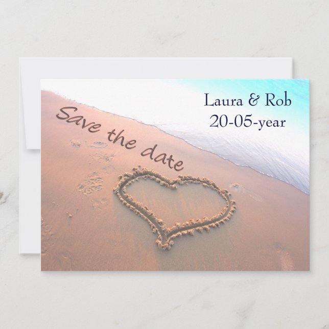 beach wedding Save the date (Front)