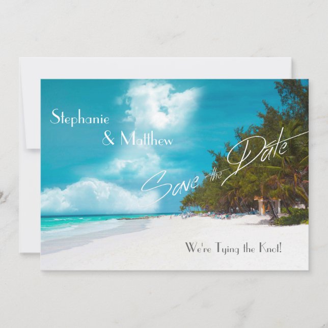 Beach Wedding Save the Date (Front)
