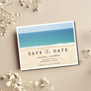 Beach Wedding Save The Date Announcement Postcard