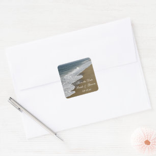 Beach Wedding Save the Date Envelope Seals
