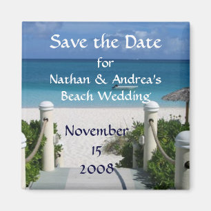 Beach Wedding "Save the Date" Magnet