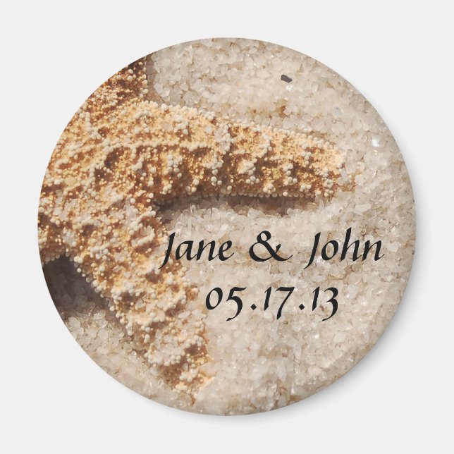 Beach Wedding Save the Date Magnet - Starfish (Front)