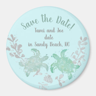 Beach Wedding Save the Date Magnets