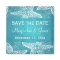 Beach Wedding Save The Date Starfish Blue