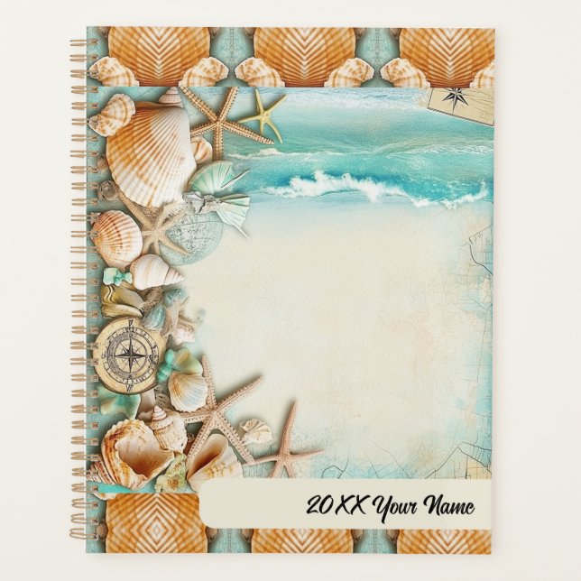 Beach wedding seashells planner (Front)