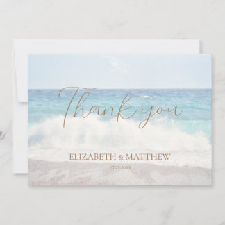 Beach Wedding Seaside/Oceanside Thank You Card