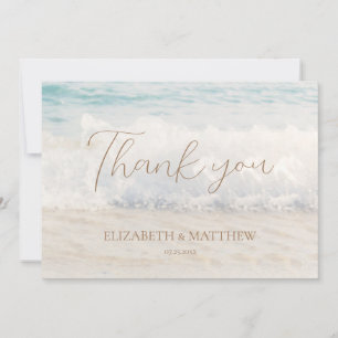 Beach Wedding Seaside/Oceanside Thank You Card