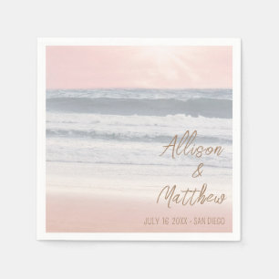 Beach Wedding Seaside Wedding Napkin