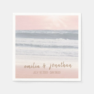 Beach Wedding   Seaside Wedding Napkin