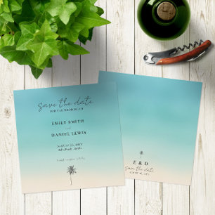 Beach Wedding Square 🏝️ Save The Date Card