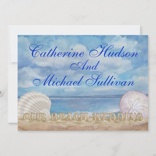 Beach Wedding - SRF Invitation (Front)