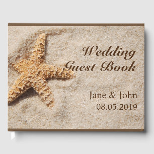 Beach Wedding Starfish Guest Book