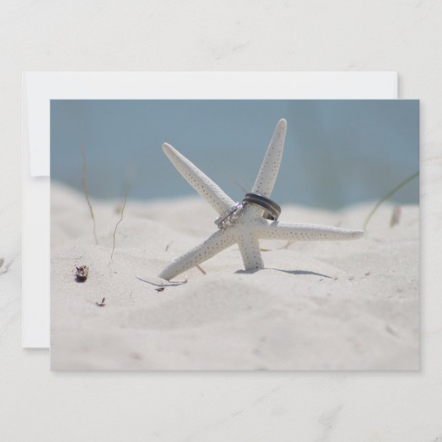 Beach Wedding Starfish Invitation (Front)