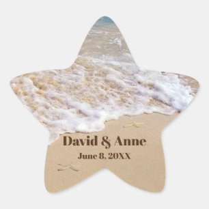 Beach Wedding Starfish Star Sticker