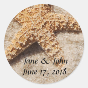 Beach Wedding Starfish Stickers