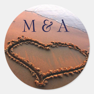 beach wedding stickers
