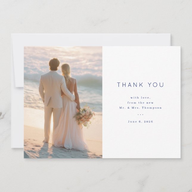 Beach Wedding Thank You Card (Front)