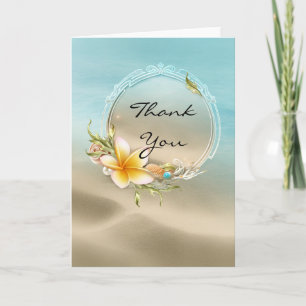 Beach Wedding Thank You Card