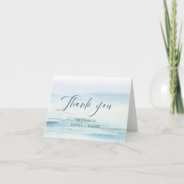 Beach Wedding Thank You Cards (Front)
