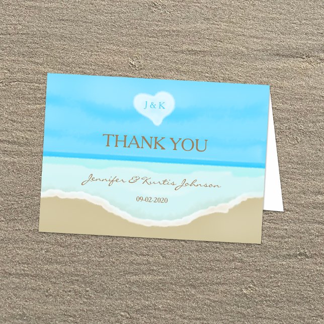 Beach Wedding Thank You Cards (Creator Uploaded)