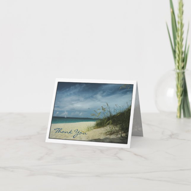 Beach Wedding Thank You Cards (Front)