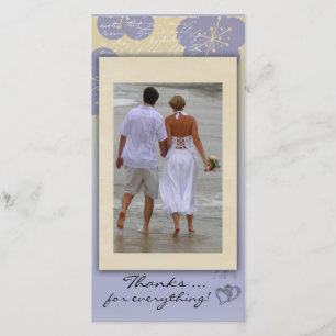 Beach Wedding Thank You Photo Card