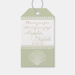 Beach Wedding Thank You Seashell Gift Gift Tags