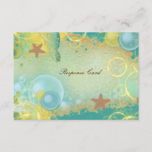 Beach wedding theme ~ response rsvp card