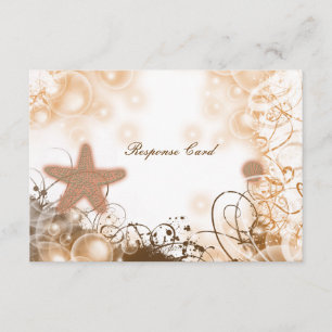 Beach wedding theme ~ response rsvp card
