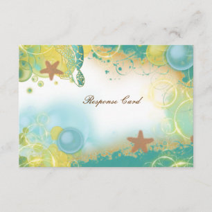 Beach wedding theme ~ response rsvp card