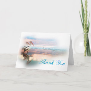 Beach Wedding Theme Thank you notecards