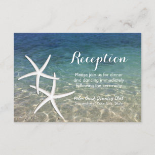 Beach Wedding Tropical Starfish Reception Invitation