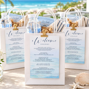 Beach Wedding Welcome Itinerary Letter Program Programme