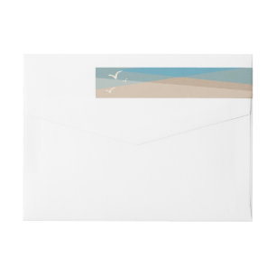 Beach Wedding wraparound return address label