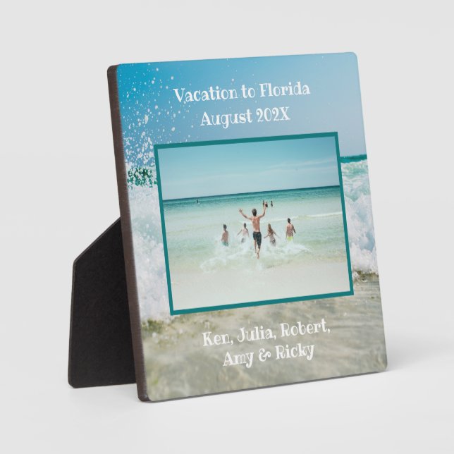 Beach Week Family Reunion Vacation Ocean Scene Pla Plaque (Front)
