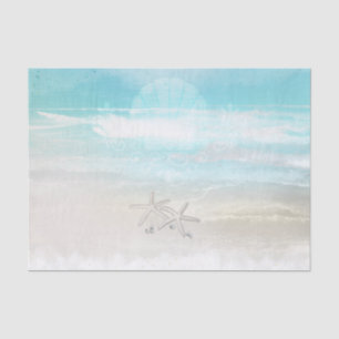 Beach White Starfish Elegant Summer Wedding Tissue Paper