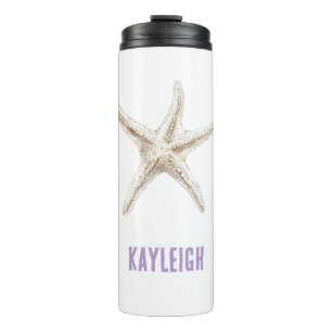 Beach White Starfish Thermal Tumbler