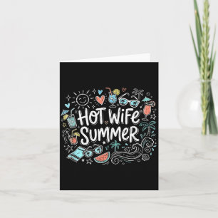 Beach Wife Summer Beach Vacation Doodle Card
