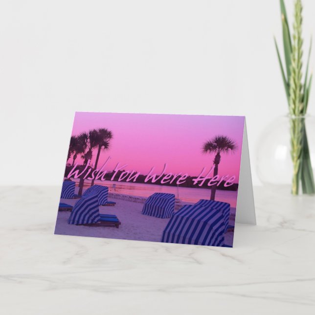 Beach Wish You Were Here Card. Card (Front)