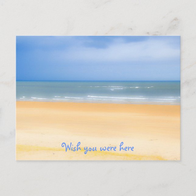 Beach Wish You Were Here Postcard (Front)