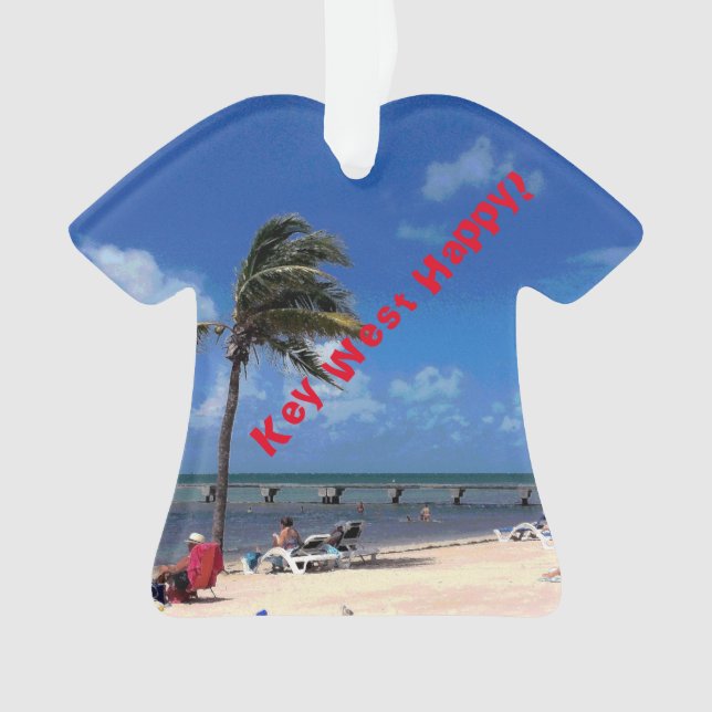 Beach with Coconut Palm Ornament (Front)