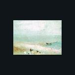 Beach with figures and a jetty. c.1830 canvas print<br><div class="desc">Beach with figures and a jetty. c.1830 | by Joseph Mallord William Turner | Art Location: British Museum,  London,  UK | English Artist | Image Collection Number: XIR360258</div>