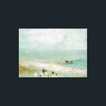 Beach with figures and a jetty. c.1830 canvas print<br><div class="desc">Beach with figures and a jetty. c.1830 | by Joseph Mallord William Turner | Art Location: British Museum,  London,  UK | English Artist | Image Collection Number: XIR360258</div>